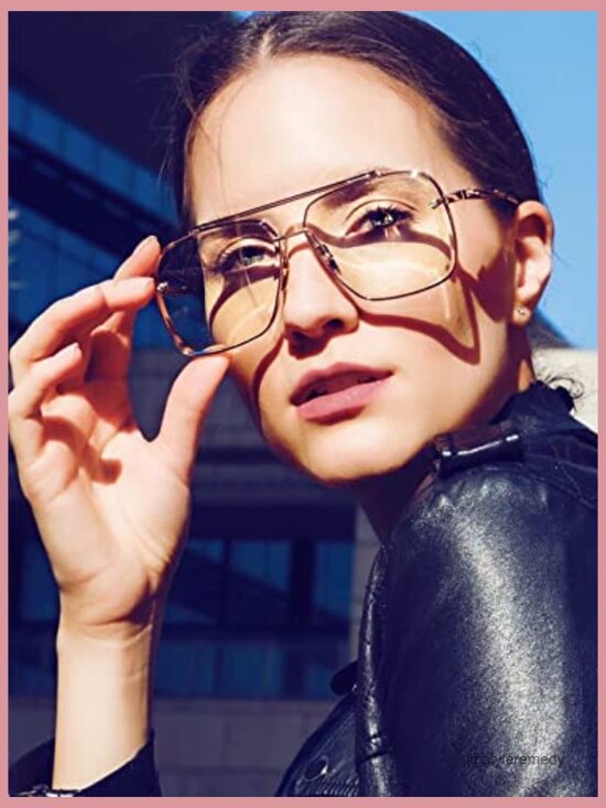 Metal Frame Square Aviator Sunglasses UV400 Protection Adjustable Fit main image 5